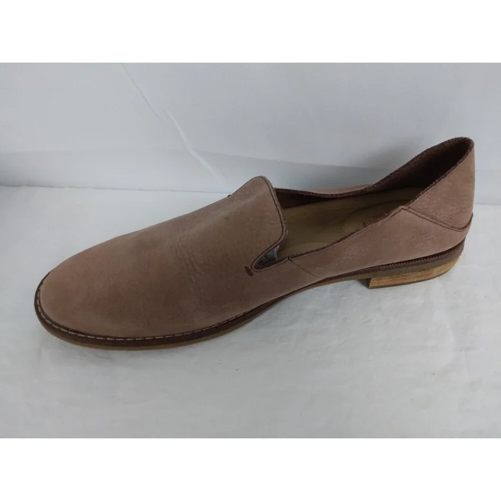 SPERRY Seaport Levy Brown Leather Memory-Foam Slip-On Loafers Womens Size 8.5